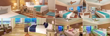 Standard Room, One Bedroom Suite Ocean View, Family Junior Suite, Junior Suite Beachfront Walk Out, Junior Suite Beachfront Walk Out Romantic and Presidential Suite at Panama Jack Gran Caribe Resort