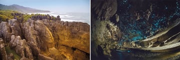 Pancake Rocks & Glow Worm Caves, South Island