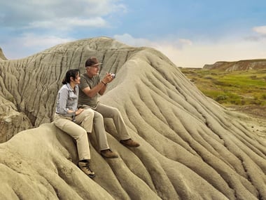 Taking in the view in the Dinosaur Provincial Park