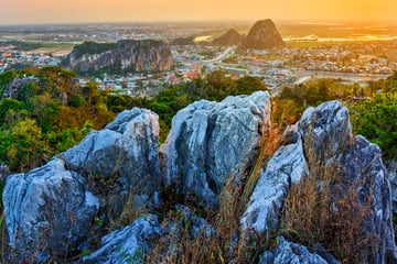 Panoramic view of Da Nang from the Marble Mountains