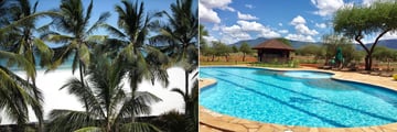 Papillon Beach and Ngutuni Lodge pool