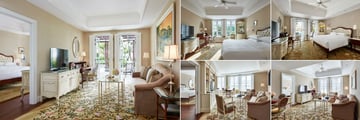 Park Hyatt Saigon, (clockwise from left): Park Deluxe Suite, One King Bed Room, One King Deluxe Room, Park Suite and Lam Son Suite