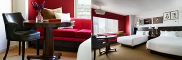 Queen Room Sitting Area and Bedroom at Park MGM
