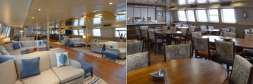 lounge and dining indoors M/Y Pegasos