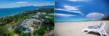 Aerial View of Peninsula Boutique Hotel and Beach