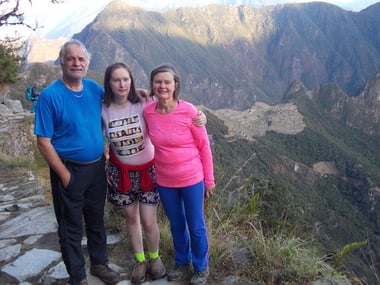 Family on day 4 of the Inca Trail