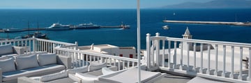The views from the veranda at Petasos Town Hotel