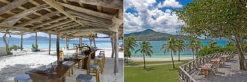 Petit St Vincent, Beach Restaurant and Main Pavilion Restaurant Terrace
