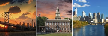 Sights in Philadelphia, Pennsylvania