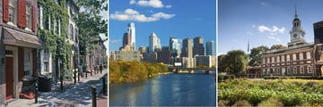 Sights in Philadelphia, Pennsylvania