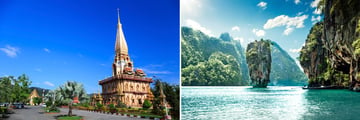 Wat Chalogn Temple Phuket, James Bond Island Phuket.