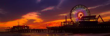 Santa Monica Pier at sunset