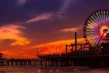 Santa Monica Pier at sunset