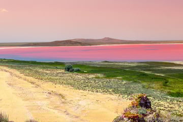 Pink Lake sunset, Hutt Lagoon