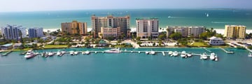 Aerial View of the Marina and Pink Shell Beach Resort