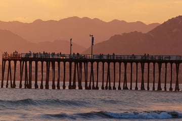 Pismo Beach pier at sunset