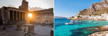 City of Pompeii and Sicily Coast
