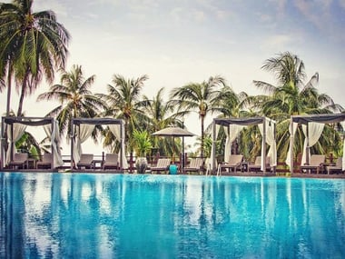 Pool cabanas at Cape Panwa