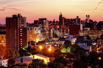Portland Maine at night