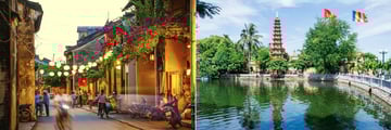 Streets of Hanoi and Tran Quoc Pagoda, Hanoi