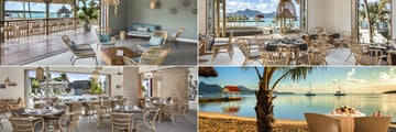 Clockwise from top left: Medley Bar, Mosaic, RestoBar and Rendezvous at Preskil Island Resort