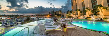 Exterior with Pool and Marina View at Prince Waikiki