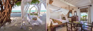 Private dinner and romantic suite at Diamonds Mapenzi Beach