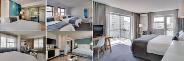 Protea Hotel Sea Point, (clockwise from top left): Standard Room, Family Room, Deluxe Room, Junior Suite Bedroom, Seating Area and Views