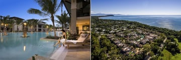 Pullman Port Douglas Sea Temple Resort & Spa, Pool in Evening and Aerial View of Resort