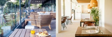 Dining on the terrace and in the restaurant at Pure Salt Port de Soller