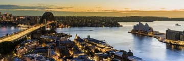 Quay West Suites, Sydney, Aerial View of Sydney Harbour at Night