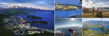 Aerial view & Activities in Queenstown, South Island