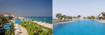 Radisson Blu Resort Fujairah, Aerial Resort View and East Pool