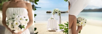Wedding on the beach at Raffles Praslin