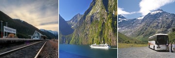 Stunning New Zealand Scenery by Train, Cruise and Coach
