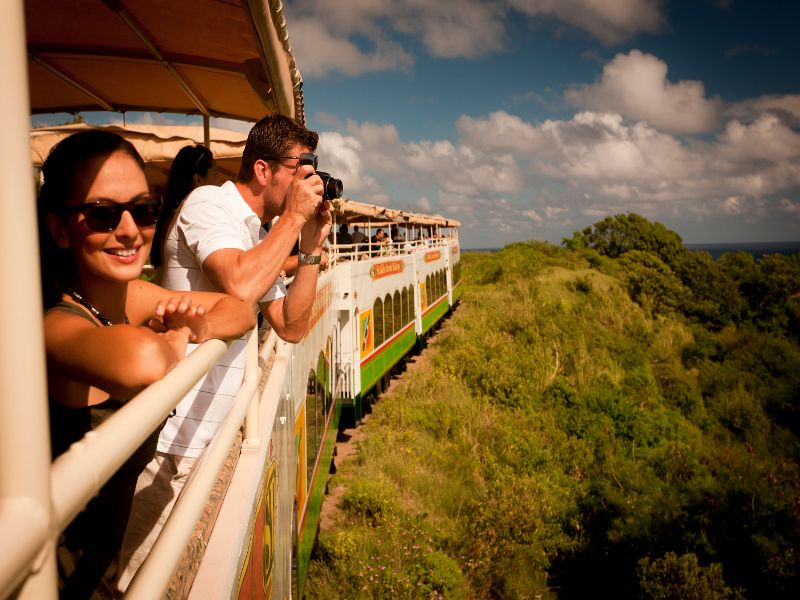 Rail journey through St Kitts