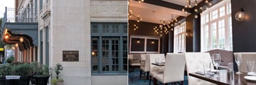 Exterior view and Harvest Restaurant at Redmont Hotel Birmingham, Curio Collection by Hilton