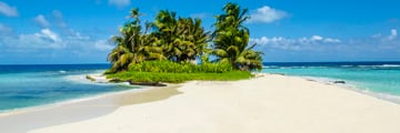 Remote island on the Belize reef
