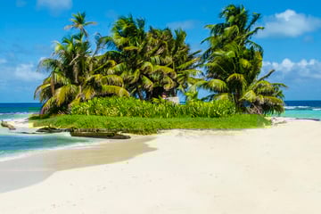 Remote island on the Belize reef