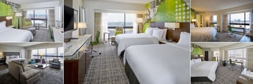 Renaissance Nashville Hotel, (clockwise from top left): King Room City View, Queen-Queen City View, King Corner Room, PURE Wellness Corner King and Executive King 