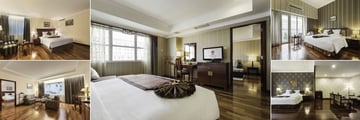 Rex Hotel Saigon, (clockwise from top left): Premium Room, Executive Governor Suite, Deluxe Room, Rex Suite and Governor Suite