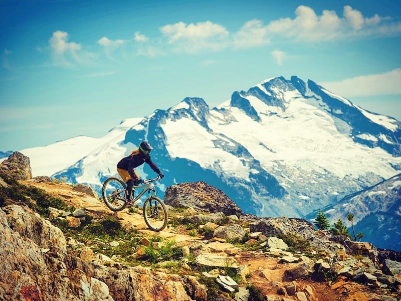 Riding the Top of the World Trail in Whistler