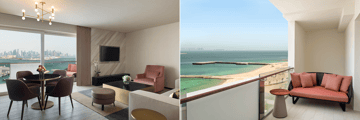 Rixos Gulf Hotel Doha executive sea view suite, one bedroom premium suite 