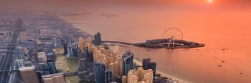Aerial view of Rixos Premium Dubai JBR and Dubai Marina