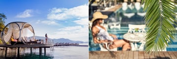 Beach cabanas and relaxing by the pool at Rixos Premium Gocek