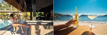 Pool Bar and cocktails on the beach at Rixos Premium Gocek