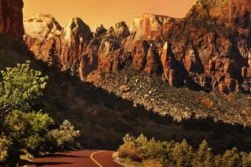 A road to Zion National Park
