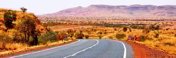 Roads in the outback Pibara region