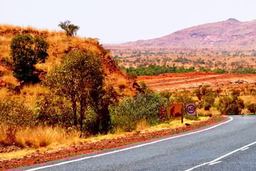 Roads in the outback Pibara region