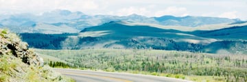Driving through the Grand Teton National Park